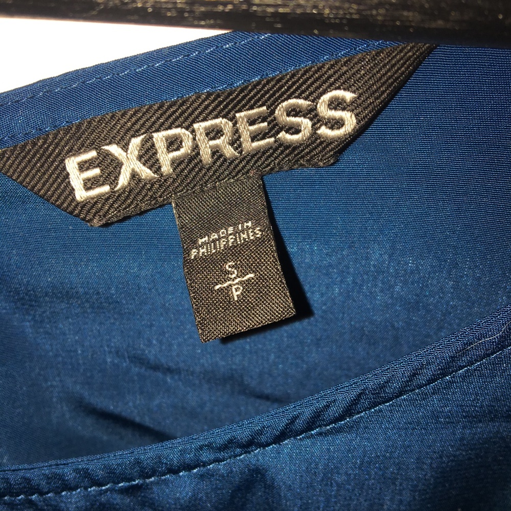Express dark teal cold shoulder dress - small